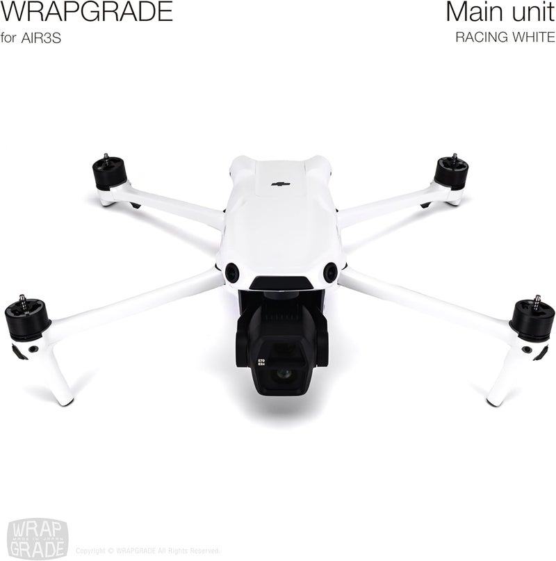 WRAPGRADE Store Skin Decal Sticker Compatible with DJI Air 3S (Racing White) - Image 5